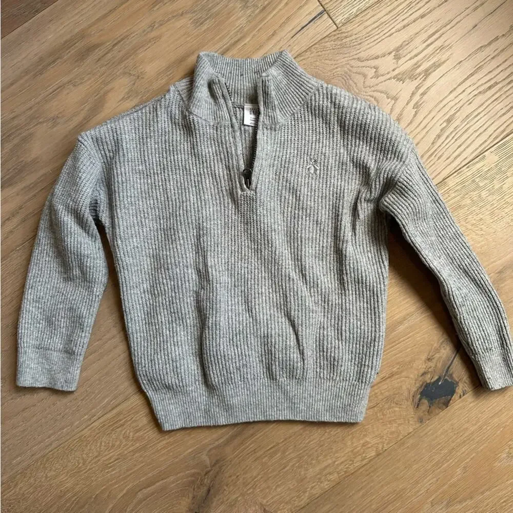 GAP Ribbed Turtleneck Sweater Gray 3T